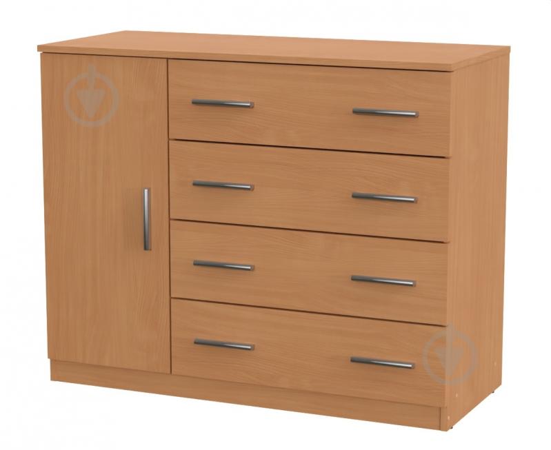 Комод Компанит 4+1Б (П) 1054x849x448 мм бук/бук - фото 1
