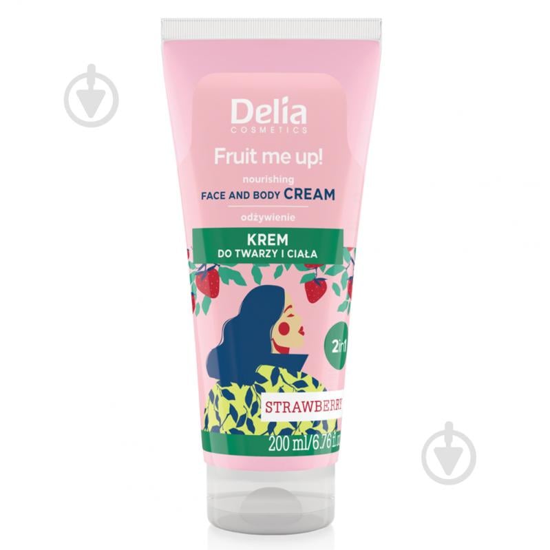 Крем Delia Cosmetics Fruit me up 2в1 Питательный с ароматом клубники 200 мл - фото 1