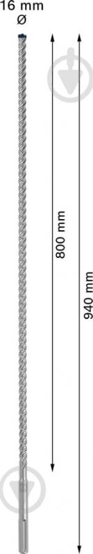 Бур Bosch 8X Expert SDS-max 16x940 мм 800 мм 2608900217 - фото 3