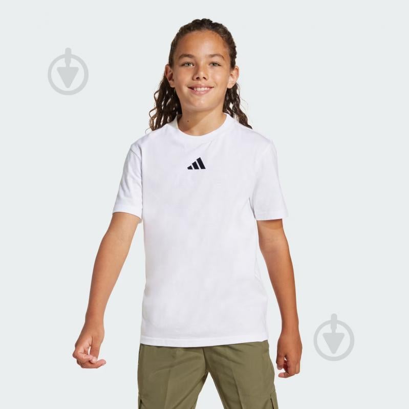 Футболка Adidas J SL TEE 160 JC9774 р.9-10YRS білий - фото 1 Футболка Adidas J SL TEE 160 JC9774 р.9-10YRS білий - фото 1
