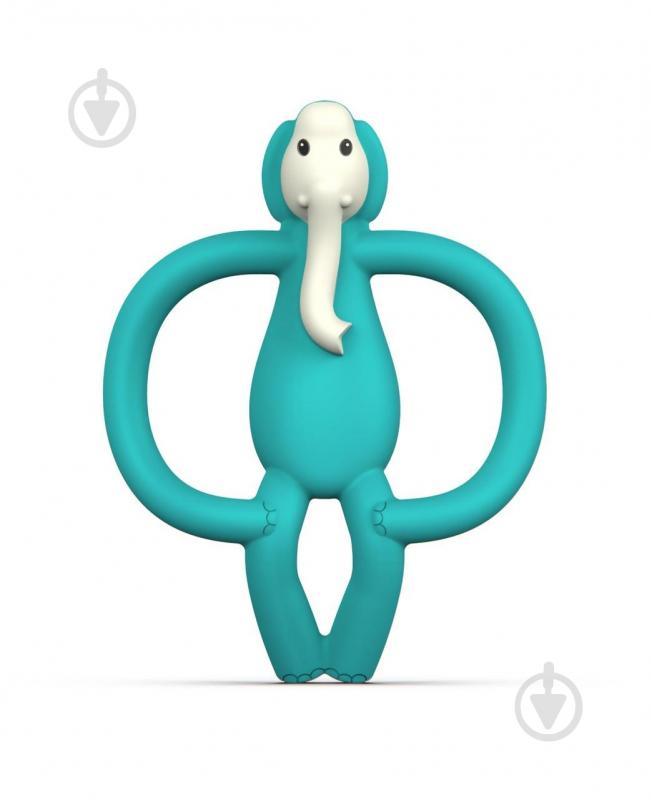 Прорізувач Matchstick Monkey Слон бірюзовий 11 см (MM-E-001) - фото 1