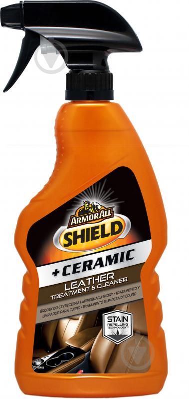 Очиститель кожи Armor All керамичекий Shield + Ceramic Leather Treatment & Cleaner 500 мл спрей - фото 1