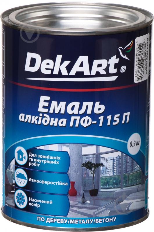 Емаль DekArt алкідна ПФ-115П білий глянець 0,9 кг - фото 1