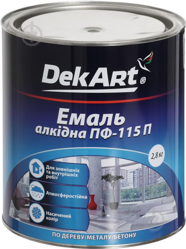 Эмаль DekArt алкидная ПФ-115П темно-зеленый глянец 2,8 кг - фото 1