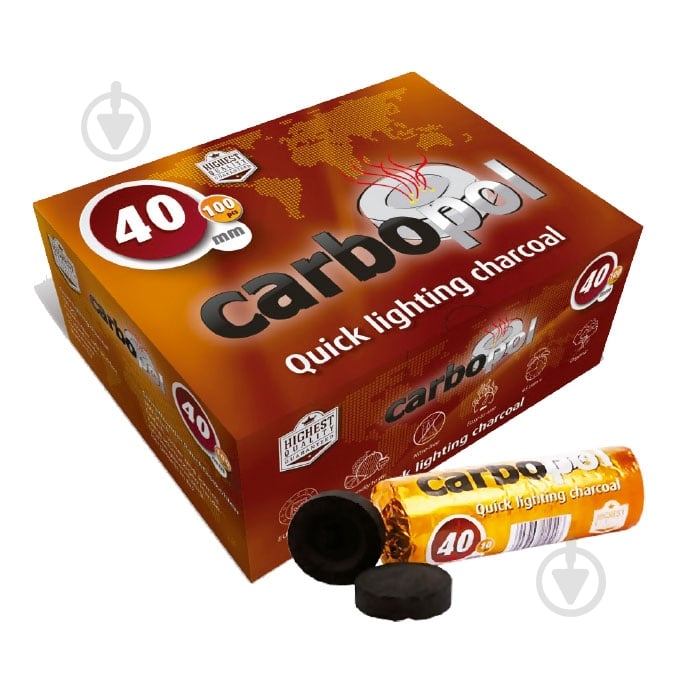 Вугілля Carbopol 40 мм Пач10 - фото 1