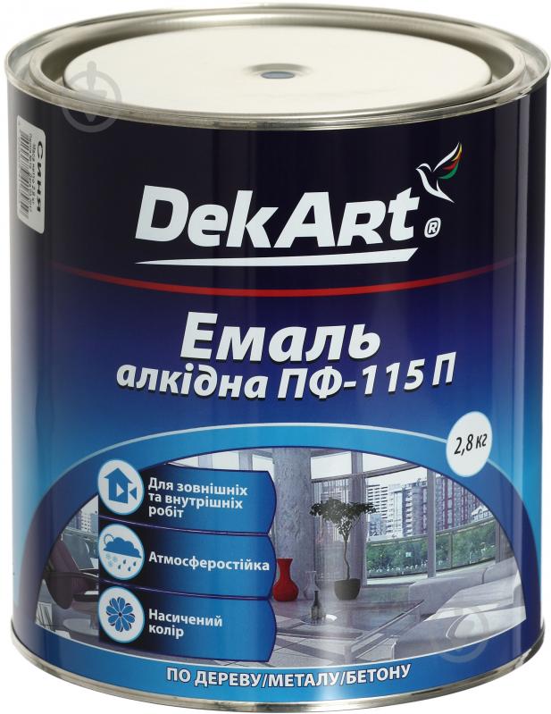 Эмаль DekArt алкидная ПФ-115П синий глянец 2,8 кг - фото 1