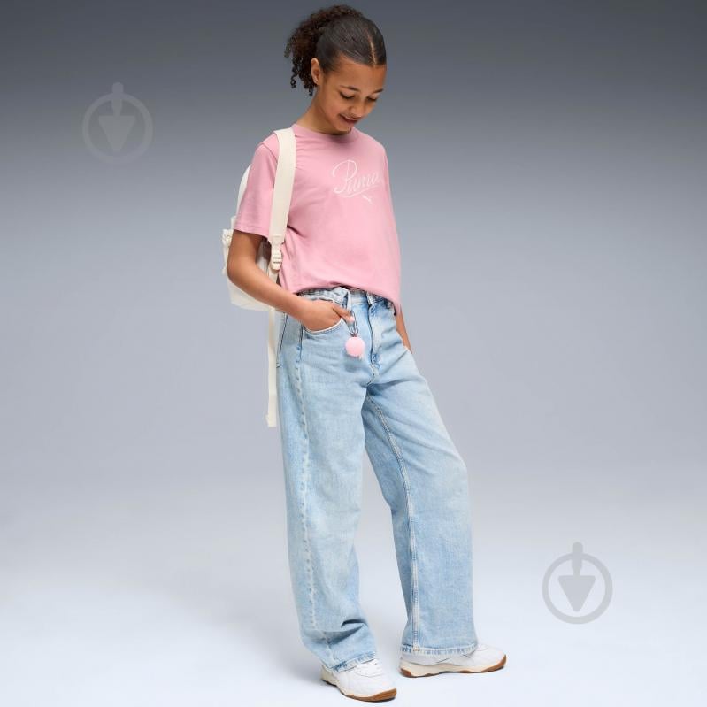 Футболка Puma ESS SCRIPT Tee G 68580565 р.152 рожевий - фото 3 Футболка Puma ESS SCRIPT Tee G 68580565 р.152 рожевий - фото 3