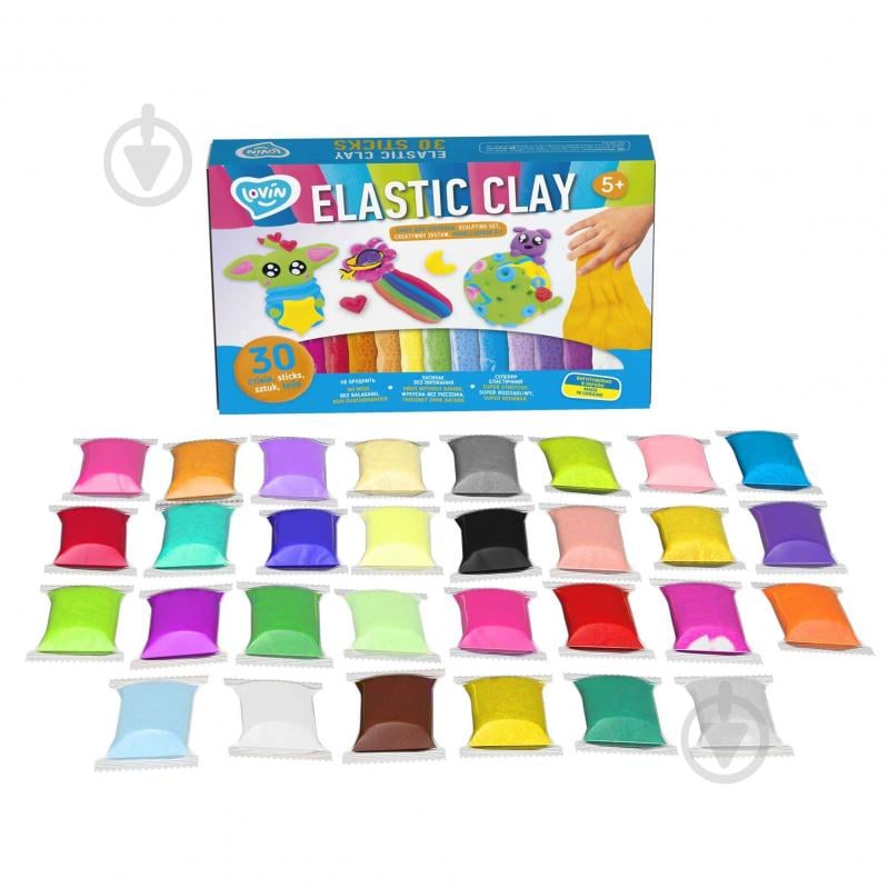 Маса для моделювання Lovin Elastic Clay 30 sticks - фото 1