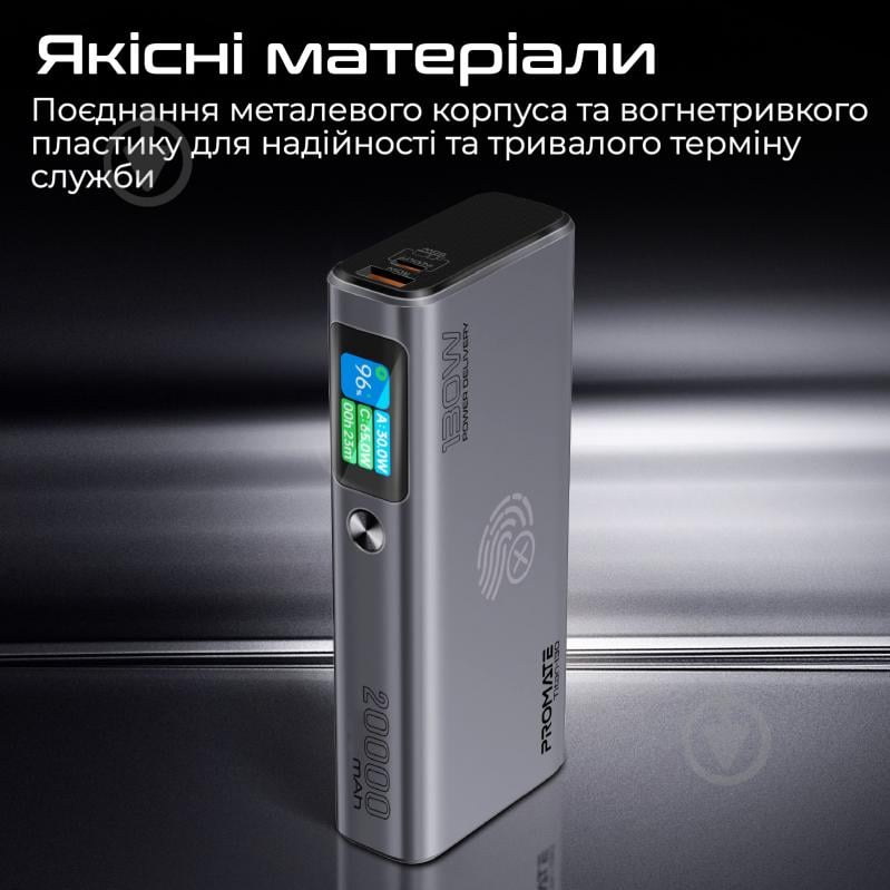 Повербанк Promate Titan-130 20000 mAh graphite (titan-130) - фото 8