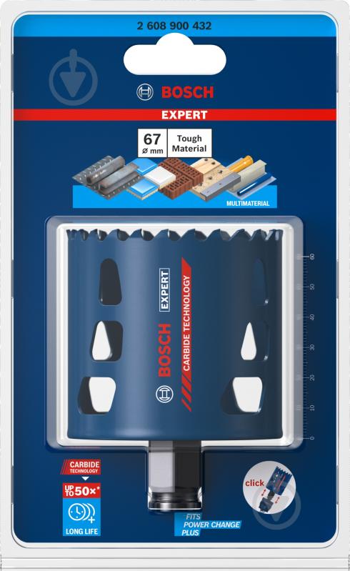Коронка Bosch Tough Material 67 мм 2608900432 - фото 3