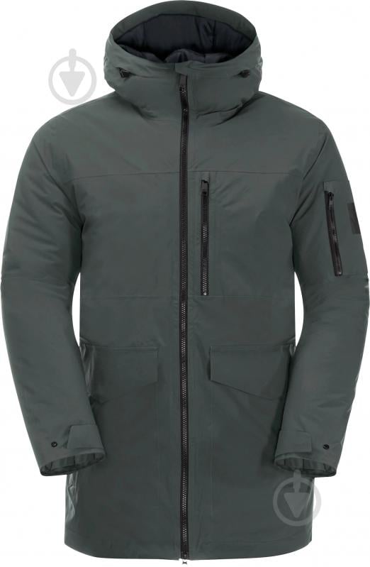 Куртка-парка чоловіча зимова Jack Wolfskin KOENIGSBAU PARKA M 1115461_4136 р.S сіро-зелена - фото 7