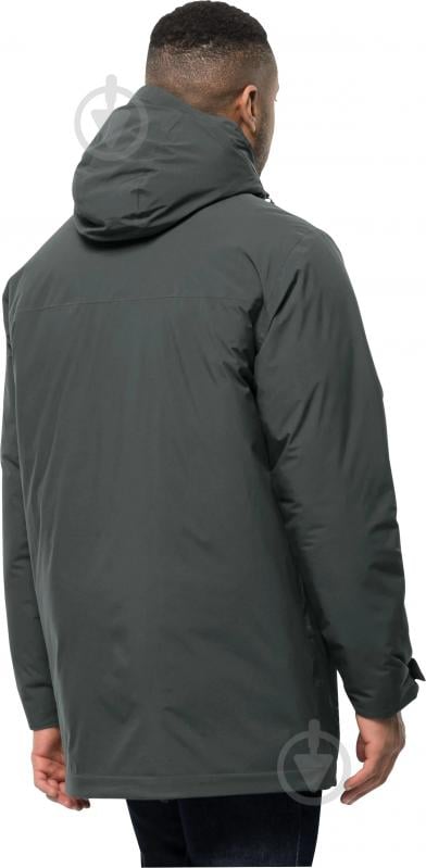 Куртка-парка чоловіча зимова Jack Wolfskin KOENIGSBAU PARKA M 1115461_4136 р.L сіро-зелена - фото 2