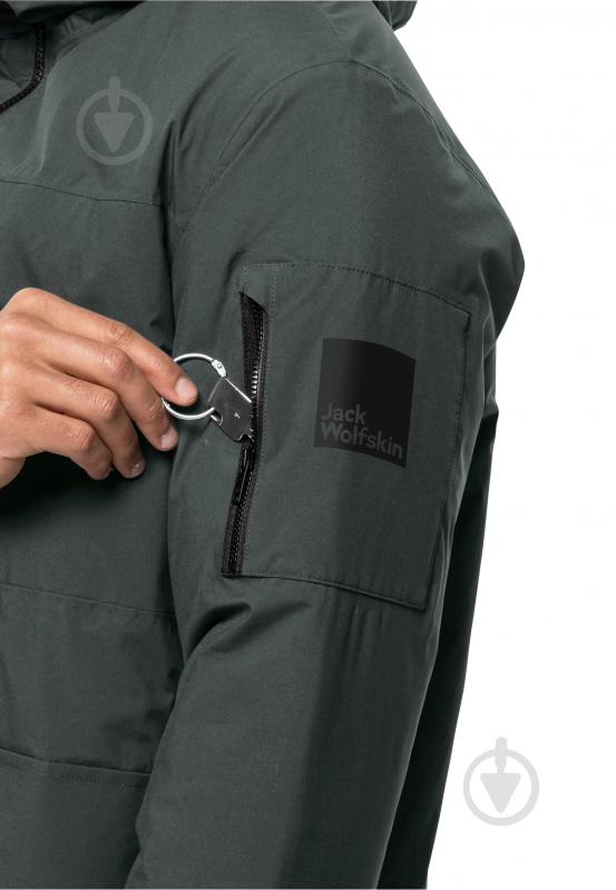 Куртка-парка чоловіча зимова Jack Wolfskin KOENIGSBAU PARKA M 1115461_4136 р.L сіро-зелена - фото 4