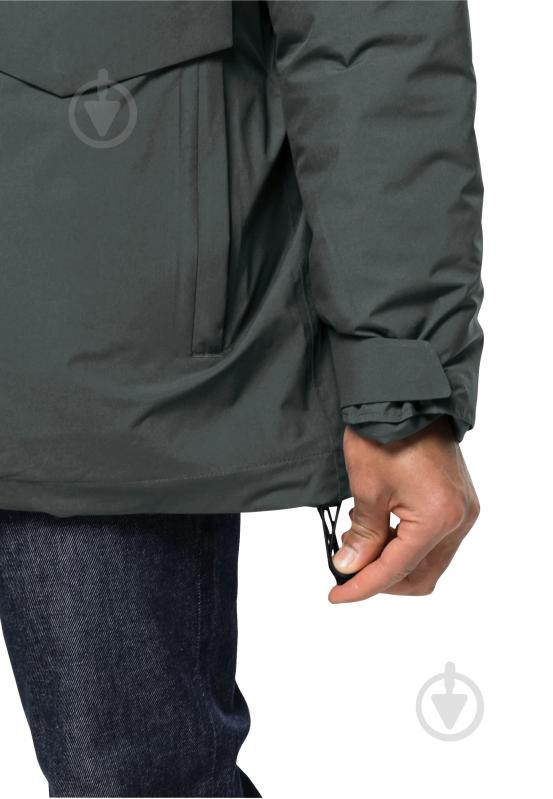 Куртка-парка чоловіча зимова Jack Wolfskin KOENIGSBAU PARKA M 1115461_4136 р.L сіро-зелена - фото 5