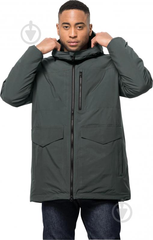 Куртка-парка чоловіча зимова Jack Wolfskin KOENIGSBAU PARKA M 1115461_4136 р.M сіро-зелена - фото 1 Куртка-парка чоловіча зимова Jack Wolfskin KOENIGSBAU PARKA M 1115461_4136 р.M сіро-зелена - фото 1