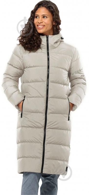 Пальто жіноче зимове Jack Wolfskin FROZEN PALACE COAT W 1204133_A0029 р.M біле - фото 1