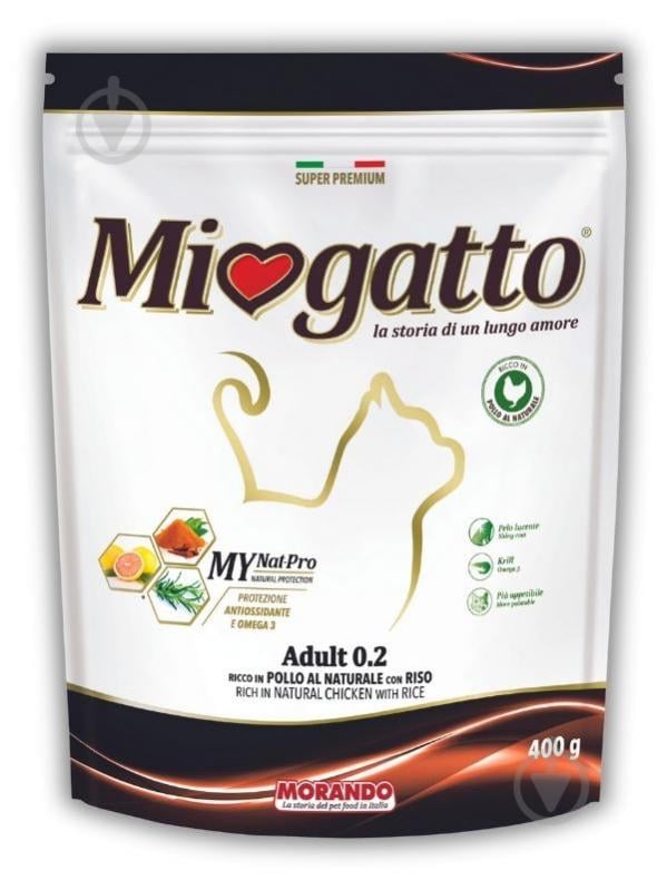 Корм для дорослих котів Morando MioGatto Adult з куркою 400 г - фото 1