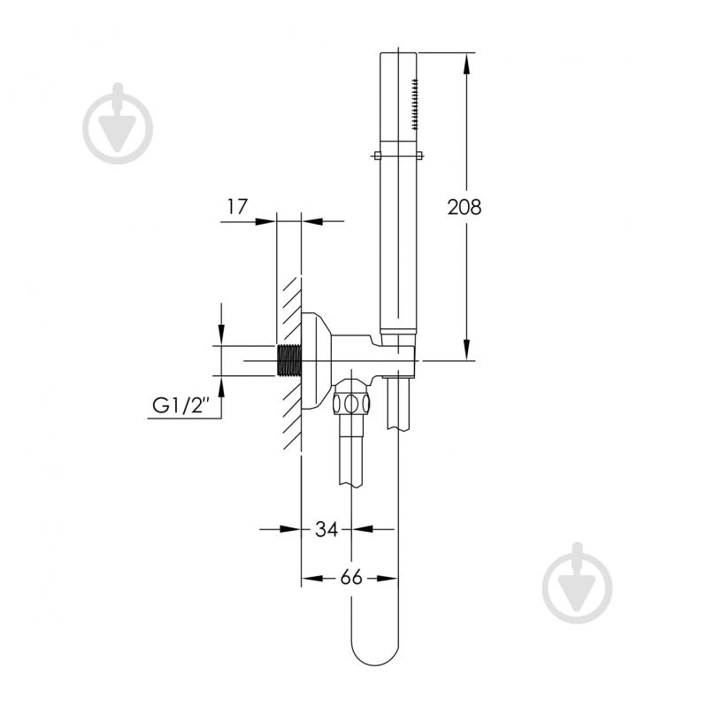 Душевой гарнитур Imprese Smart Click ZMK101901215 - фото 2