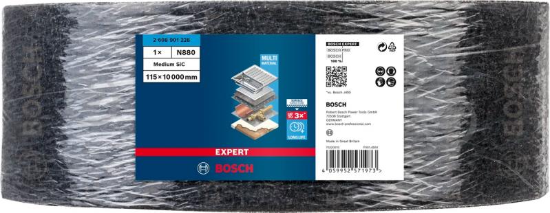 Абразив нетканый в рулоне Bosch N880 115 x 10000 мм MedSiC 2608901228 - фото 2