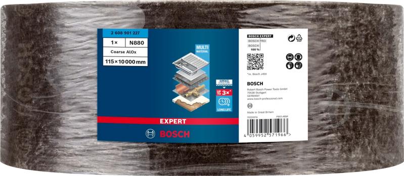 Абразив нетканый в рулоне Bosch N880 115 мм x 1000 мм CrsA 2608901227 - фото 3