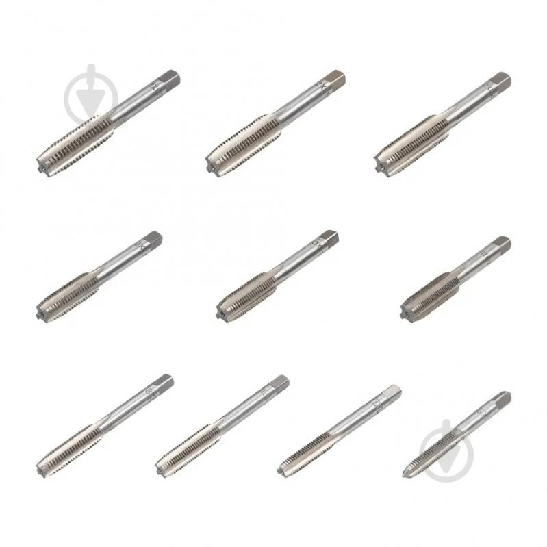 Набор метчиков метрических 10пр.(М6х1.0, М7х1.0, М8х1.0/1.25, М10х1.0/1.25/1.5, М12х1.25/1.5/1.75), в блистере Scheppach 10 шт. SCH-C010-1T - фото 2