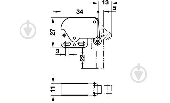 Защіпка автоматична пружинна Mini-latch 245.54.701 Hafele 1 шт. - фото 2