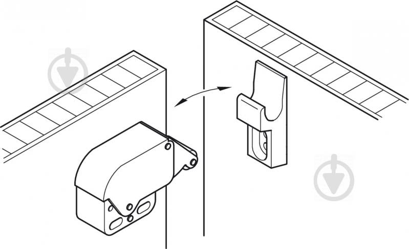 Защіпка автоматична пружинна Mini-latch 245.54.701 Hafele 1 шт. - фото 5