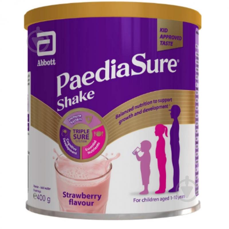 Сухой молочный напиток PediaSure shake клубника ж/б 400 г - фото 1