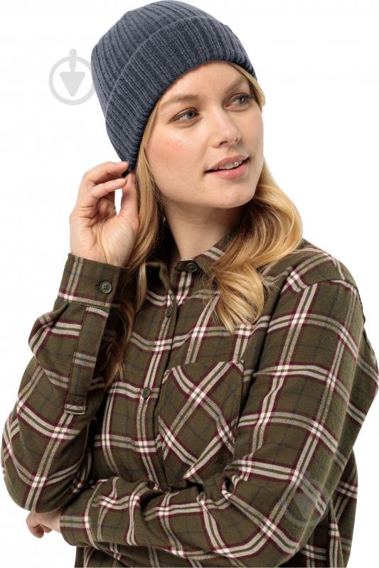 Шапка Jack Wolfskin CUSHY BEANIE 1911631_C0413 р.M синій - фото 1