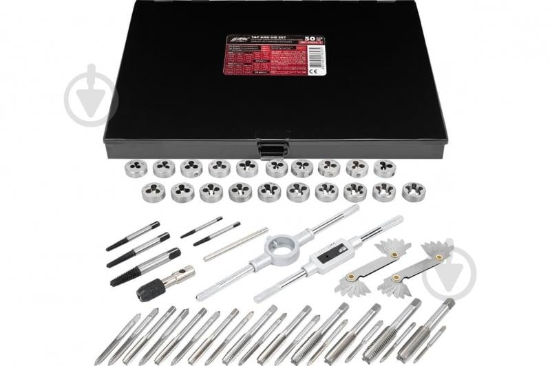 Набор метчиков и плашек (метрический+дюймовый) JBC 50 шт. JBC-M050-3 - фото 1 Набор метчиков и плашек (метрический+дюймовый) JBC 50 шт. JBC-M050-3 - фото 1