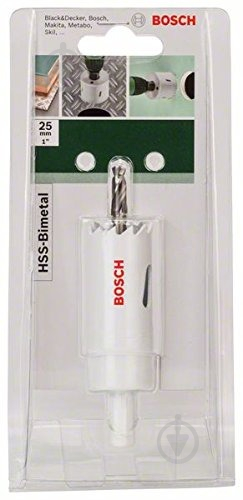 Коронка биметаллическая Bosch HSS BIM 25 мм 2609255603 - фото 2