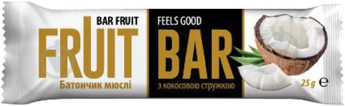 Батончик Fruit Bar мюслі з кокосовою стружкою 25 г - фото 1