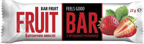 Батончик Fruit Bar з ягодами полуниці 25 г - фото 1