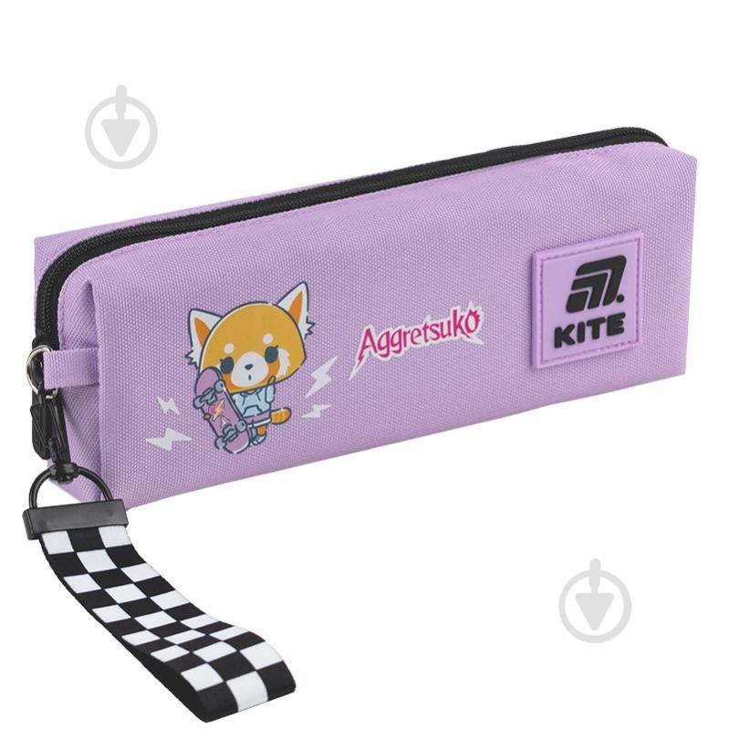 Пенал 642 Aggretsuko KITE фіолетовий із малюнком - фото 1 Пенал 642 Aggretsuko KITE фіолетовий із малюнком - фото 1