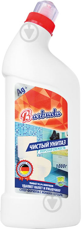 Засіб для чищення унітаза Barbuda Чистий унітаз Морська свіжість 1000 мл - фото 1