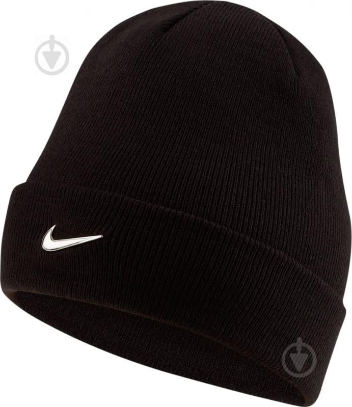 Шапка Nike Y Nk Beanie Metal Swoosh CI3711-010 р.one size черный - фото 1