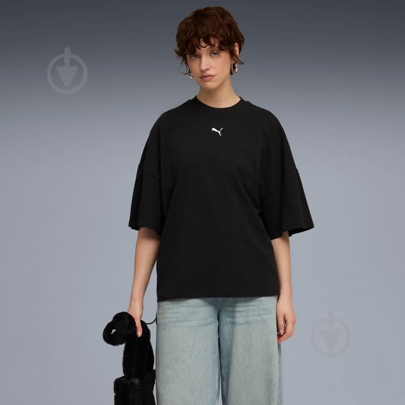 Футболка Puma DARE TO Oversized Ruched Tee 63214401 р.M чорний - фото 1 Футболка Puma DARE TO Oversized Ruched Tee 63214401 р.M чорний - фото 1