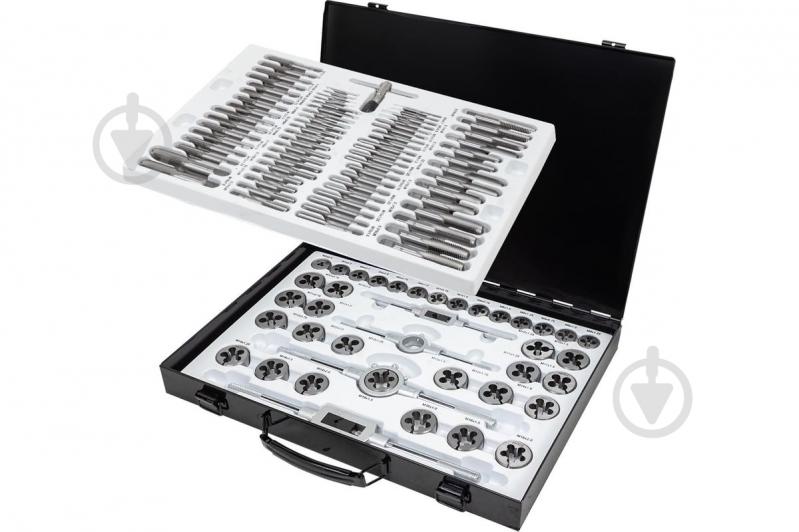 Набор метчиков и плашек метрический, в металлическом кейсе Scheppach 110 шт. SCH-M110-1 - фото 3 Набор метчиков и плашек метрический, в металлическом кейсе Scheppach 110 шт. SCH-M110-1 - фото 3