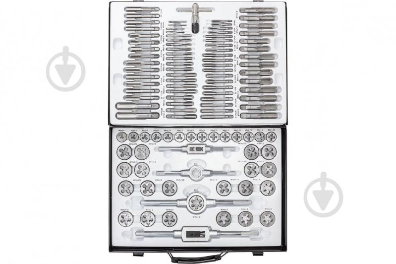 Набор метчиков и плашек метрический, в металлическом кейсе Scheppach 110 шт. SCH-M110-1 - фото 2 Набор метчиков и плашек метрический, в металлическом кейсе Scheppach 110 шт. SCH-M110-1 - фото 2
