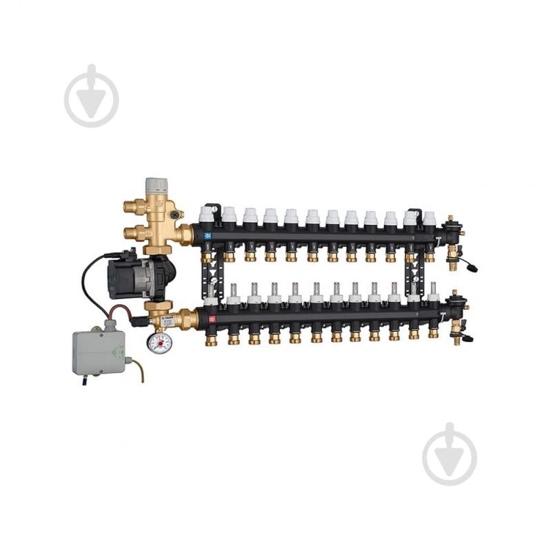 Коллектор Caleffi 1825N5 (технополимер) + смес. группа и насос UPS 25-60 3 / 4 "3 x 12 x 3/4" С S - фото 1