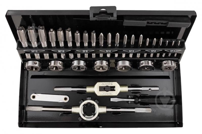 Набор метчиков и плашек метрический, в металлическом кейсе Scheppach 32 шт. SCH-M032-1 - фото 3 Набор метчиков и плашек метрический, в металлическом кейсе Scheppach 32 шт. SCH-M032-1 - фото 3