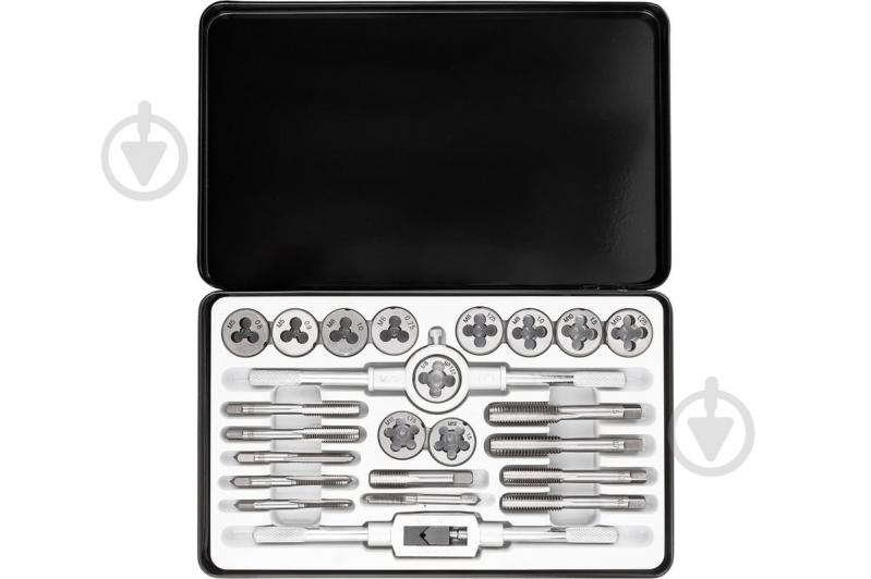 Набор метчиков и плашек метрических, в металлическом кейсе Scheppach 24 шт. SCH-M024-1 - фото 3 Набор метчиков и плашек метрических, в металлическом кейсе Scheppach 24 шт. SCH-M024-1 - фото 3