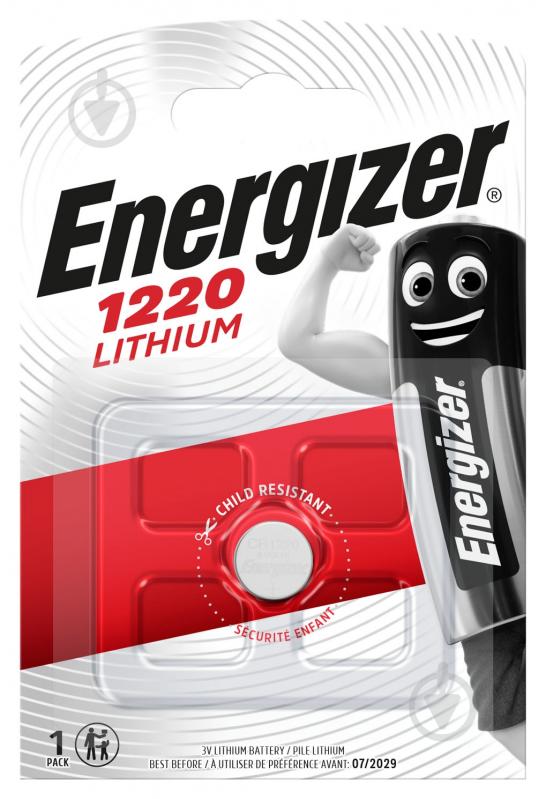 Батарейка Energizer Lithium CR1220 1 шт. (Е300843803) - фото 1