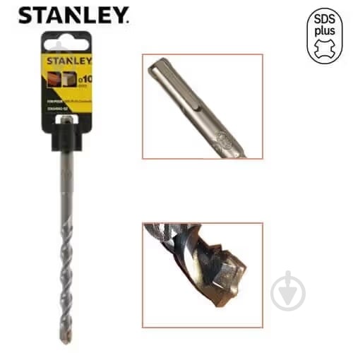 Бур Stanley SDS-plus 10x150 мм 210 мм 1 шт. STA54062 - фото 2 Бур Stanley SDS-plus 10x150 мм 210 мм 1 шт. STA54062 - фото 2