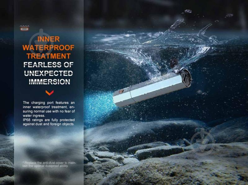 Фонарик Fenix ручной E-CP Black (E-CPblack), 1600лм - фото 3