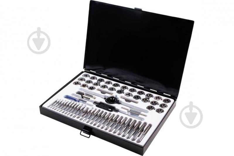 Набор метчиков и плашек метрический+дюймовый, в металлическом кейсе Scheppach 60 шт. SCH-M060-3 - фото 2 Набор метчиков и плашек метрический+дюймовый, в металлическом кейсе Scheppach 60 шт. SCH-M060-3 - фото 2