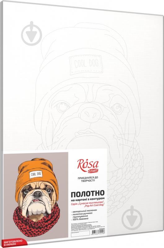 Холст на картоне с контуром Pop Art Cool Dog 30х40 см Rosa Start - фото 2