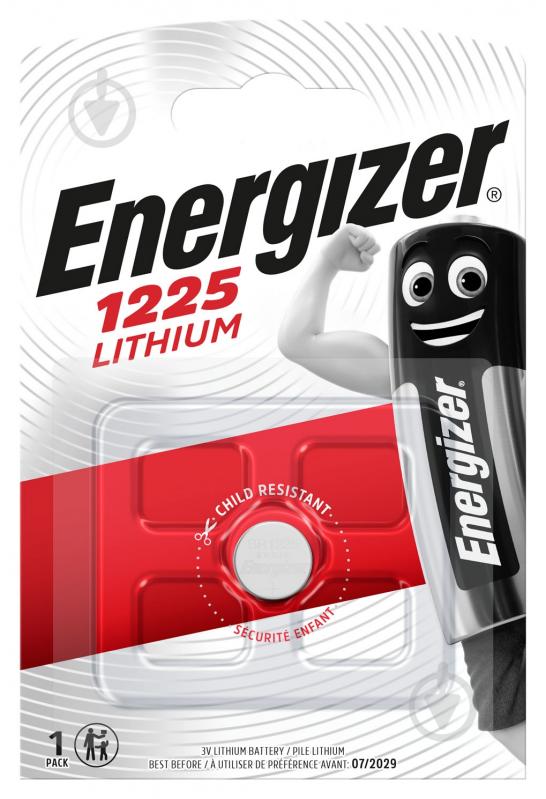 Батарейка Energizer Lithium CR1225 1 шт. (E300844202) - фото 1 Батарейка Energizer Lithium CR1225 1 шт. (E300844202) - фото 1