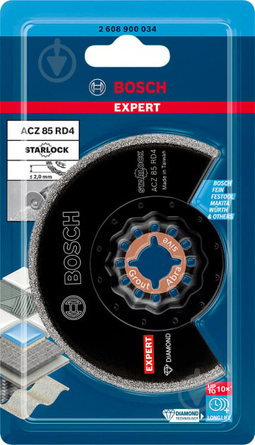 Сегментований пиляльний диск Bosch Starlock Grout & Abrasive ACZ85RD4 2608900034 - фото 2