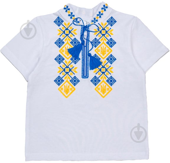 Вышиванка для мальчиков Luna Kids р.98 сине-желтый 0077 - фото 1